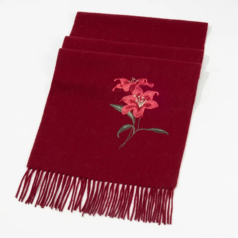 Shanghai Story 100% Sheep Wool Knit Scarves Women's Elegant And Graceful Like Blue-3