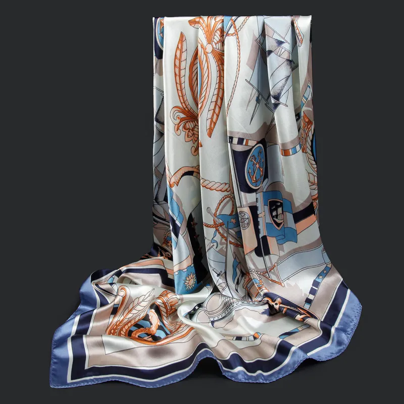 Shanghai Story 100% Polyester Silk Scarves Women's-5