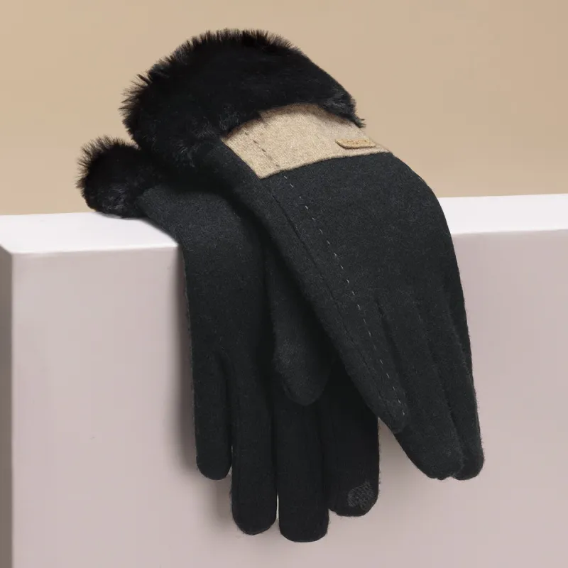Shanghai Story Sheep Wool Blend Knit Gloves Women's-8