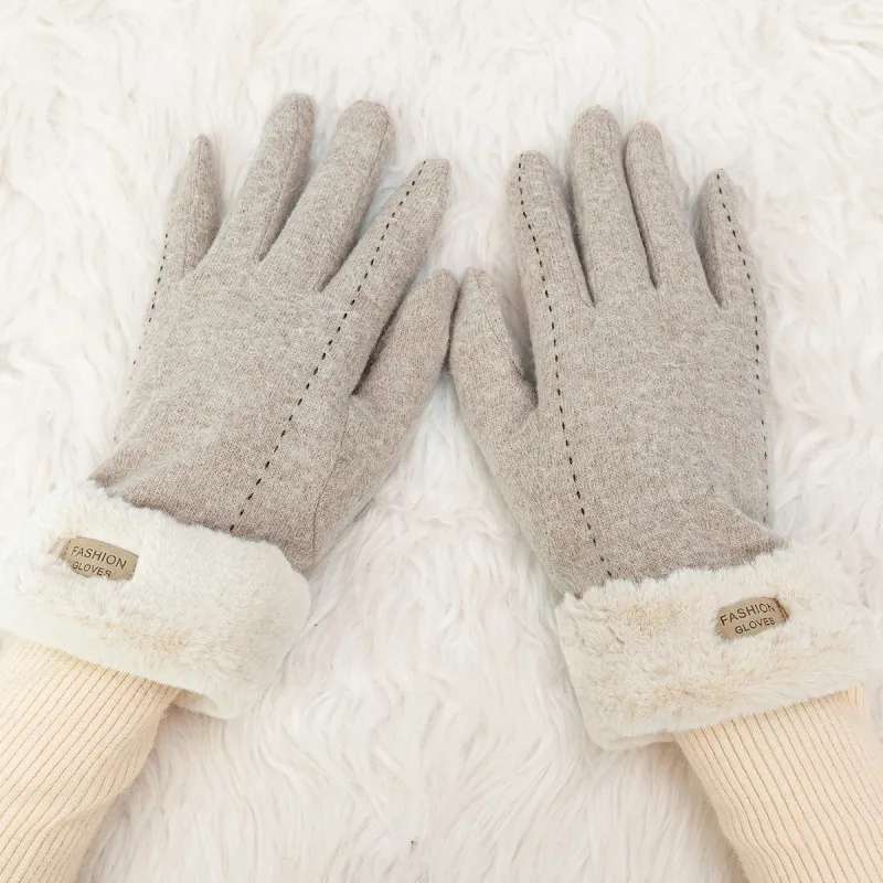 Shanghai Story Wool Blend Knit Gloves Women's-25