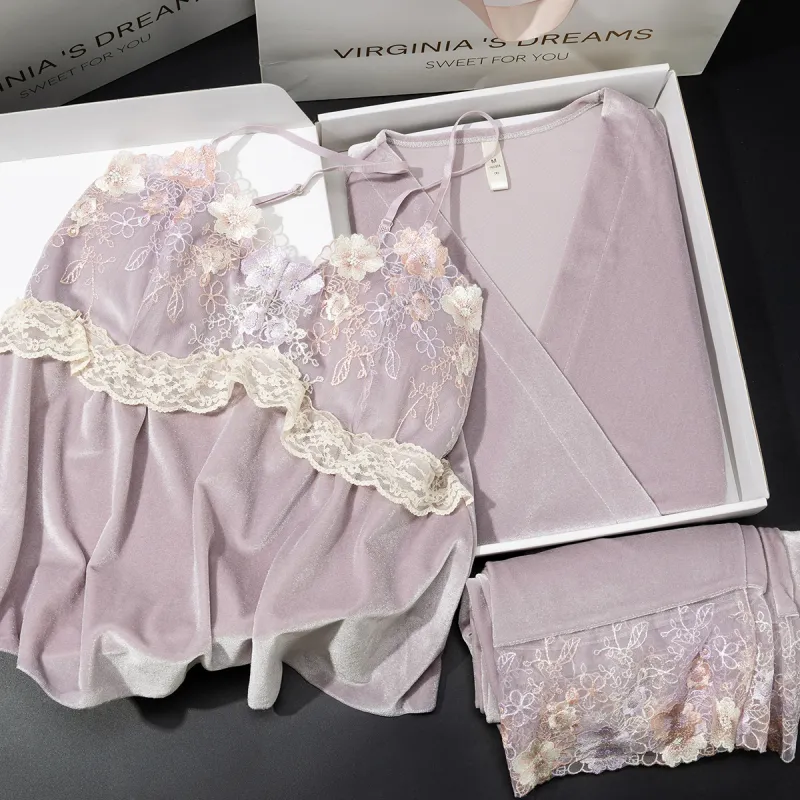 Shanghai Story Pajama Set Women's 3 Piece Set-16