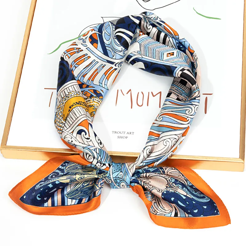 Shanghai Story 100% Mulberry Silk Silk Scarves Women's Patch Bamboo Leaf Flower Gift Box Set-100