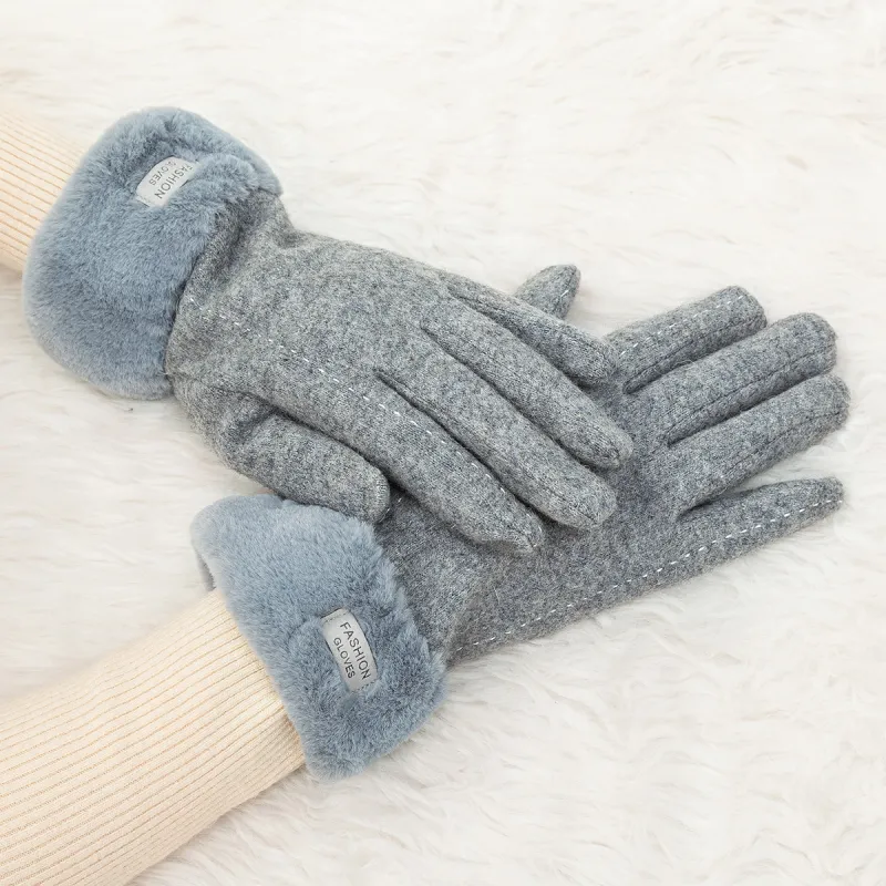 Shanghai Story Wool Blend Knit Gloves Women's-19