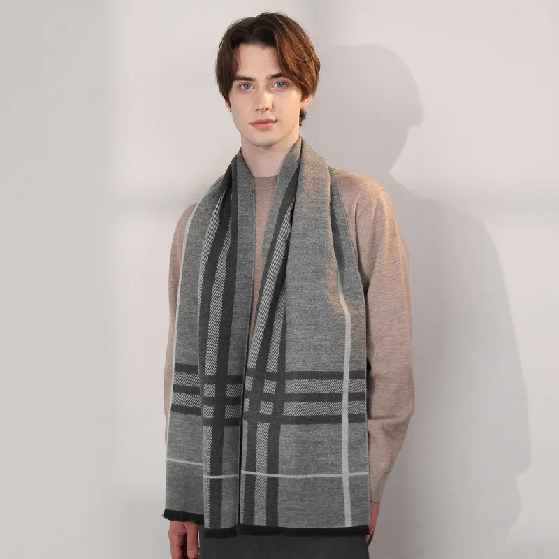 Shanghai Story Polyester Knit Scarves Men's-48