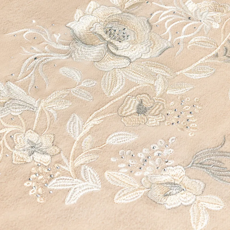 Shanghai Story 100% Sheep Wool Shawls Women's Floral Pattern 4 Colors Available-1