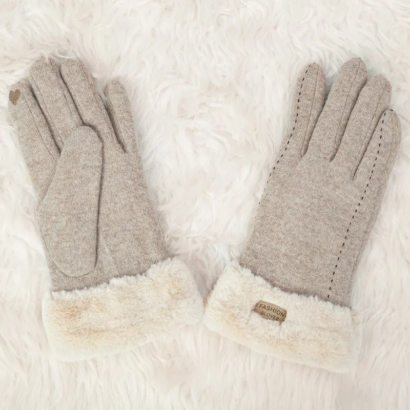 Shanghai Story Wool Blend Knit Gloves Women's-27
