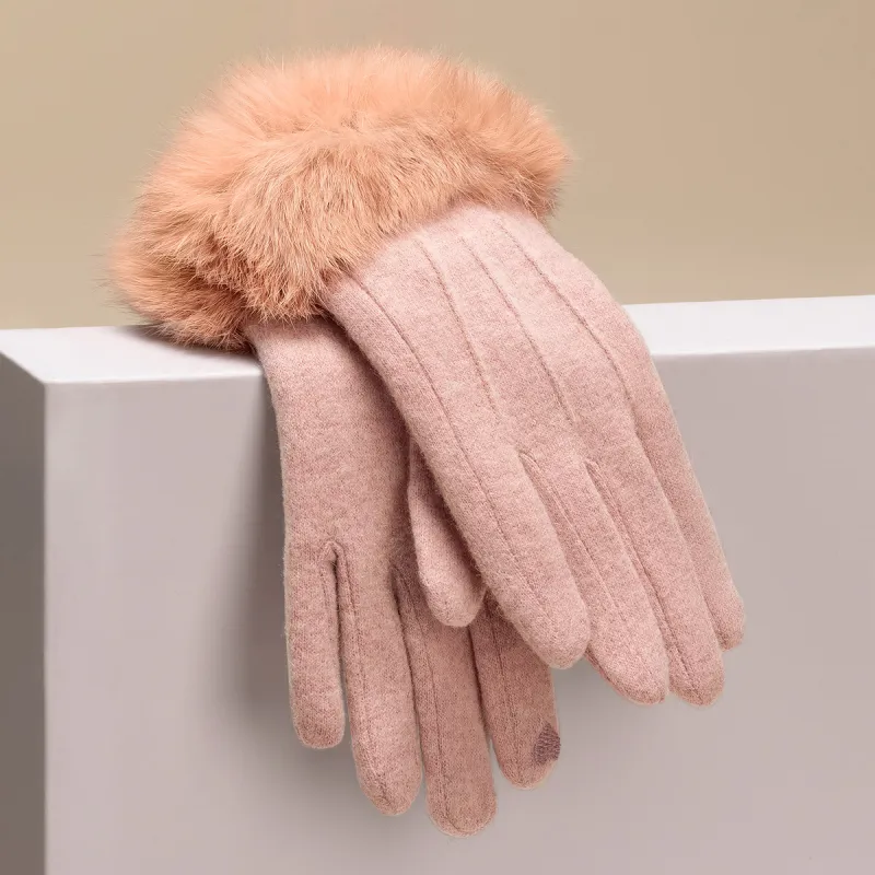 Shanghai Story Wool Blend Knit Gloves Women's 5 Colors-2