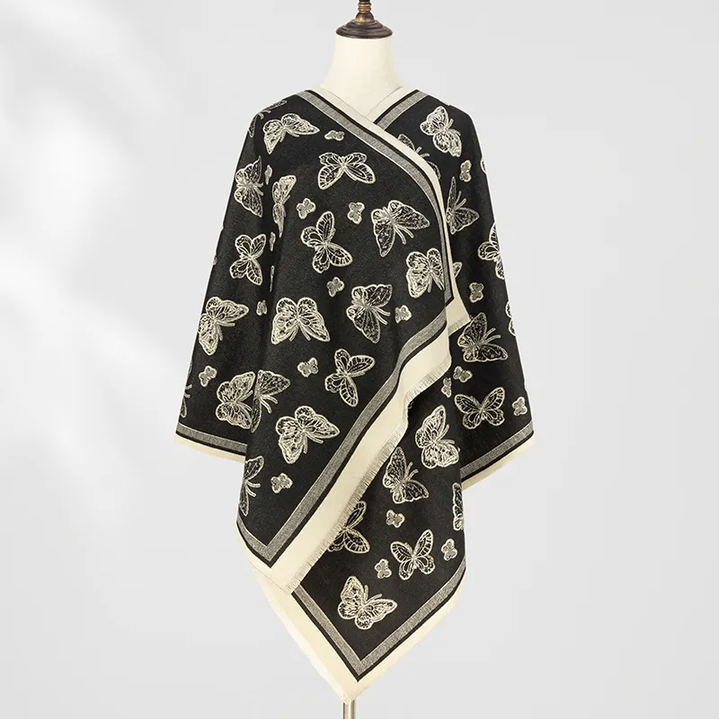 Shanghai Story Polyester Knit Scarves Women's-17