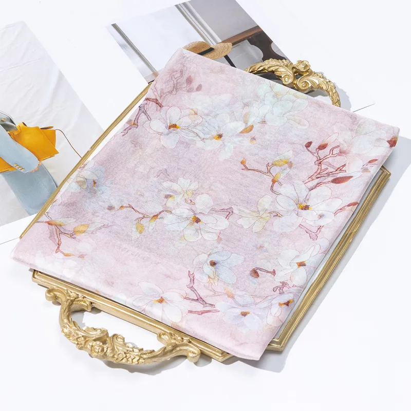 Shanghai Story 100% Mulberry Silk Scarves Women's Spring Song Like A Dream Gift Box Set-8