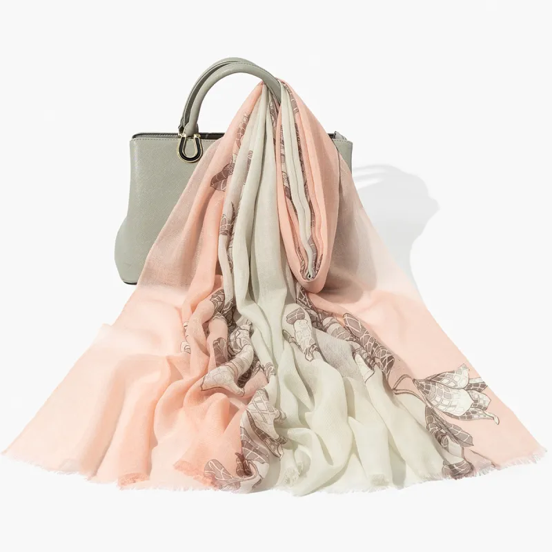 Shanghai Story 100% Cashmere Knit Scarves Women's Blossom Fantasy Gift Box Set-17