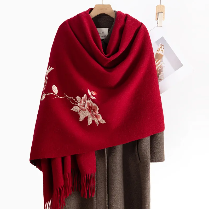 Shanghai Story Sheep Wool Knit Scarves Women's-12
