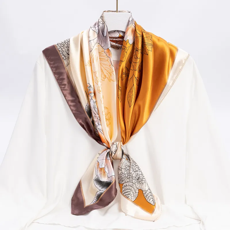 Shanghai Story 100% Polyester Silk Scarves Women's-19