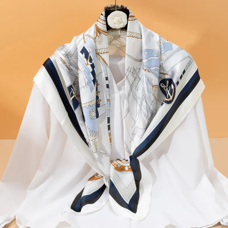 Shanghai Story 100% Polyester Silk Scarves Women's-2