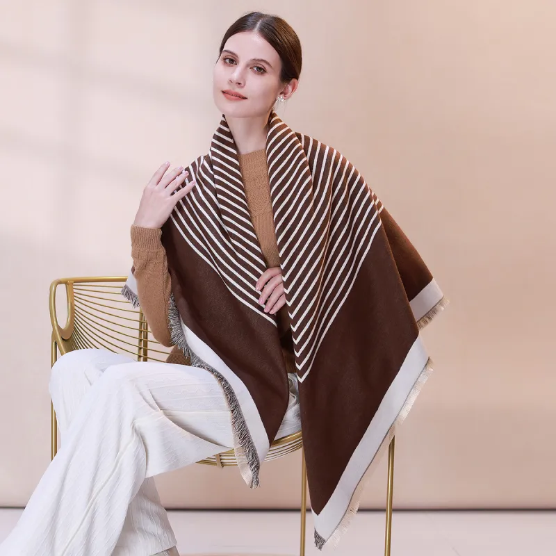 Shanghai Story Polyester Knit Scarves Women's-23