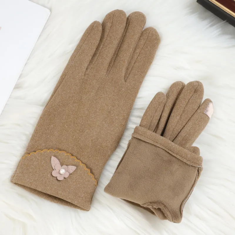 Shanghai Story Polyester Knit Gloves Women's-15