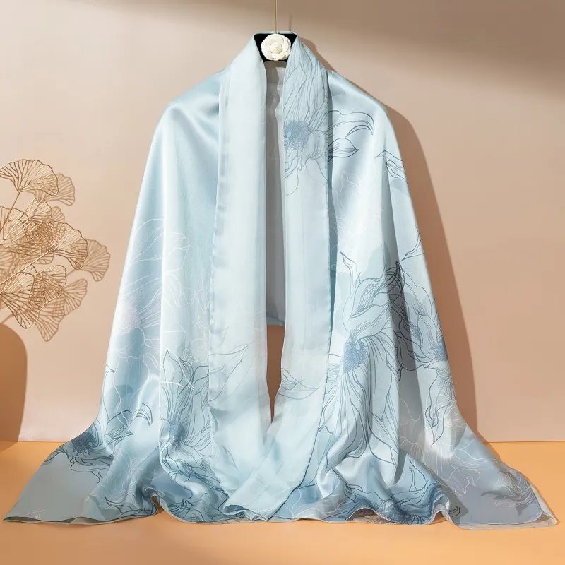 Shanghai Story 100% Mulberry Silk Scarves Women's Enchanted Dreams, Gift Box Set-34
