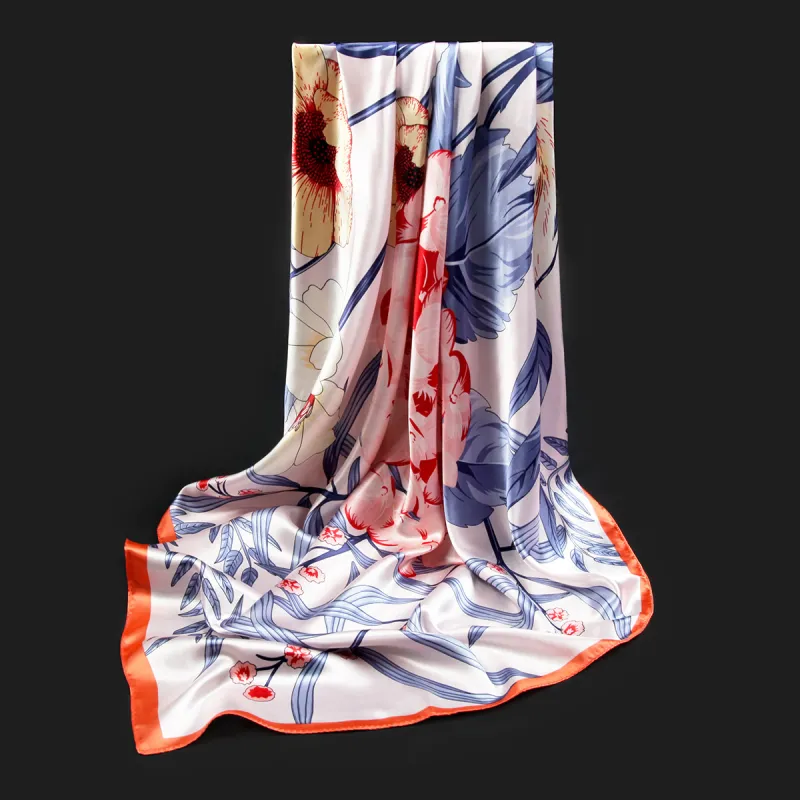 Shanghai Story 100% Polyester Silk Scarves Women's-43