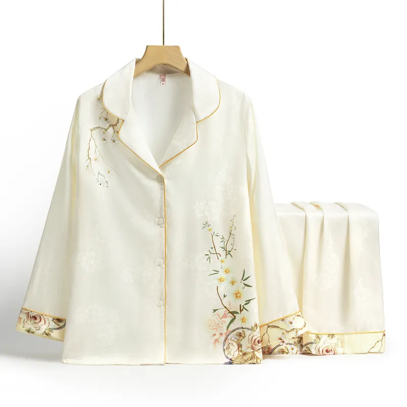 Shanghai Story Pajama Set Women's Beige-1
