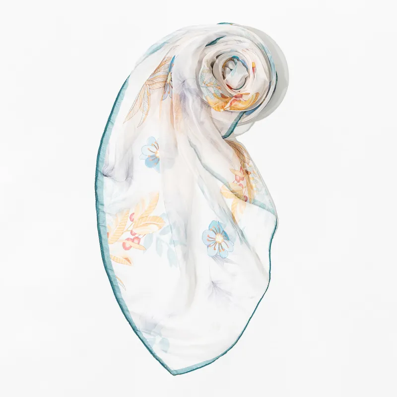 Shanghai Story 100% Mulberry Silk Scarves Women's Spring Song Like A Dream Gift Box Set-16