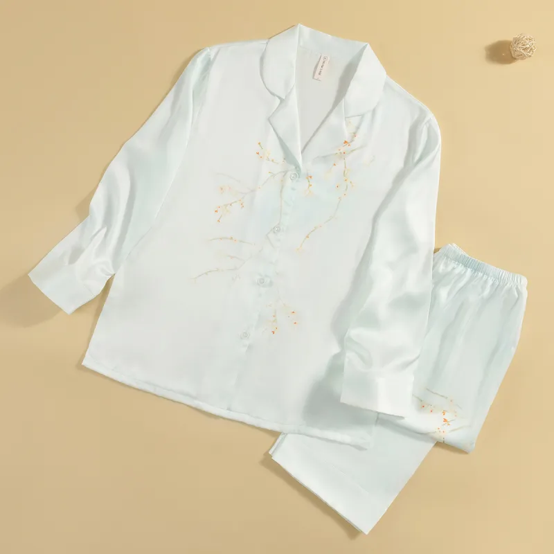 Shanghai Story Pajama Set Women's Aqua Green-7