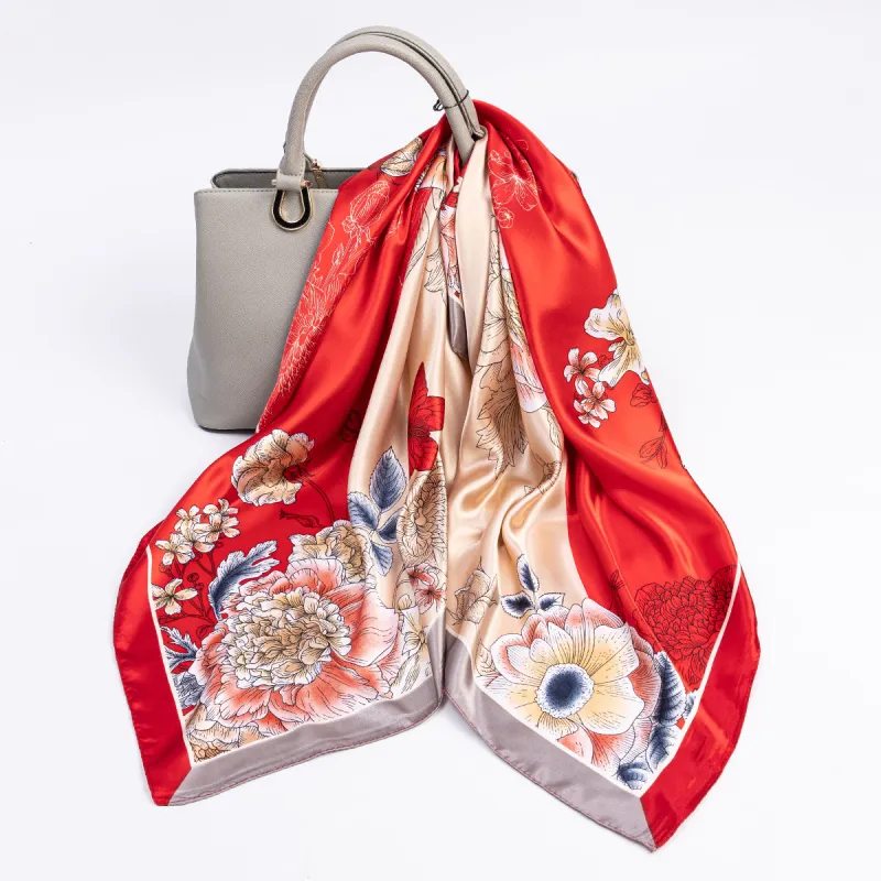 Shanghai Story 100% Polyester Silk Scarves Women's-16