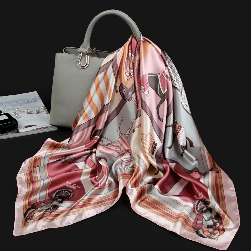 Shanghai Story 100% Polyester Silk Scarves Women's-51