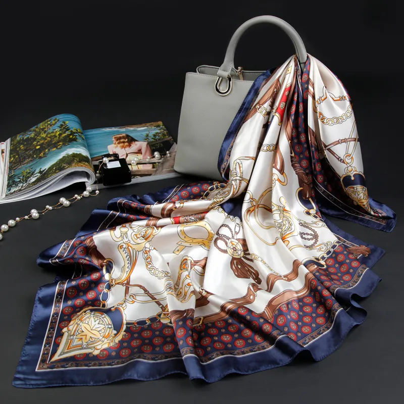 Shanghai Story 100% Polyester Silk Scarves Women's-89