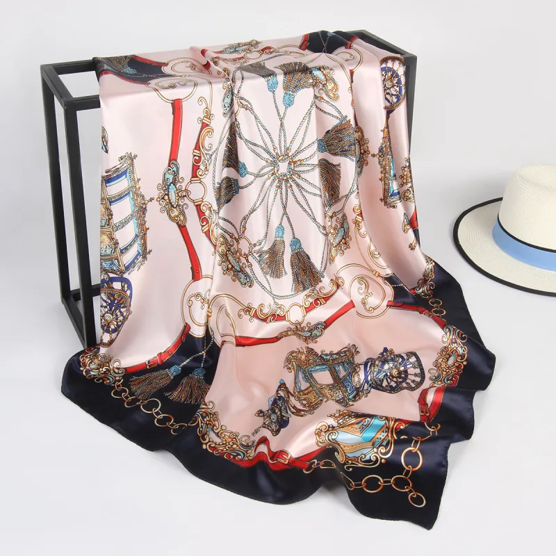 Shanghai Story 100% Polyester Silk Scarves Women's-22