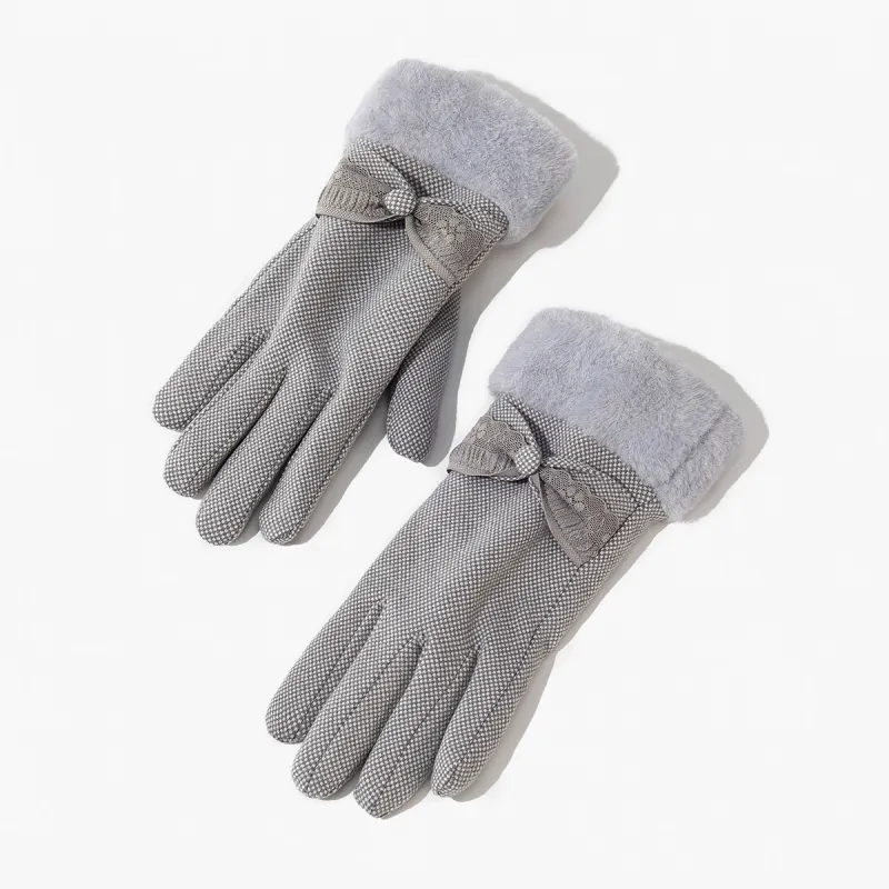Shanghai Story Polyester Knit Gloves Women's 6 Colors-17