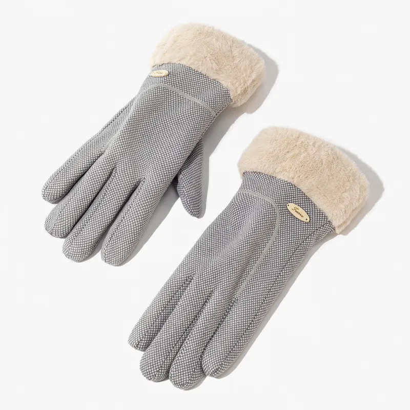 Shanghai Story Polyester Knit Gloves Women's 6 Colors-5