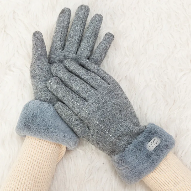 Shanghai Story Wool Blend Knit Gloves Women's-17