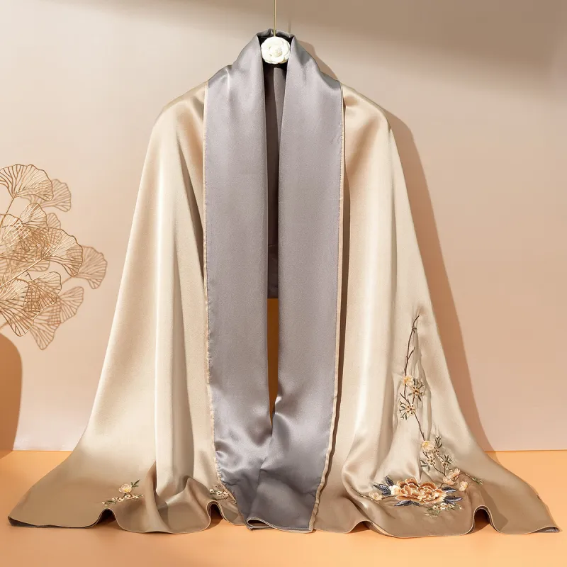 Shanghai Story 100% Mulberry Silk Silk Scarves Women's Silk Harmony Galaxy Gift Box Set-17