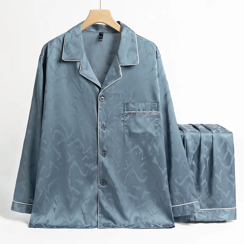 Shanghai Story Pajama Set Men's Blue Gray-3