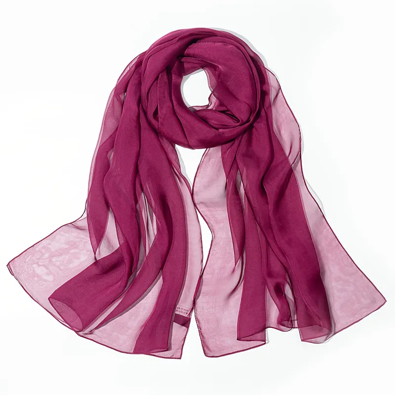Shanghai Story 100% Mulberry Silk Silk Scarves Women's Dusty Pink Gradient Gift Box Set-16