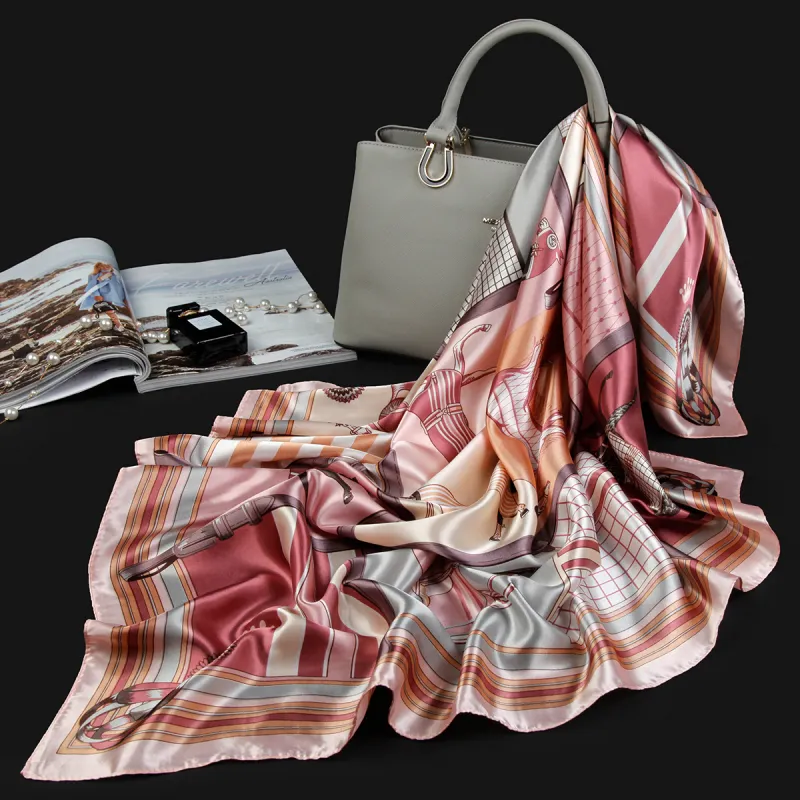 Shanghai Story 100% Polyester Silk Scarves Women's-52