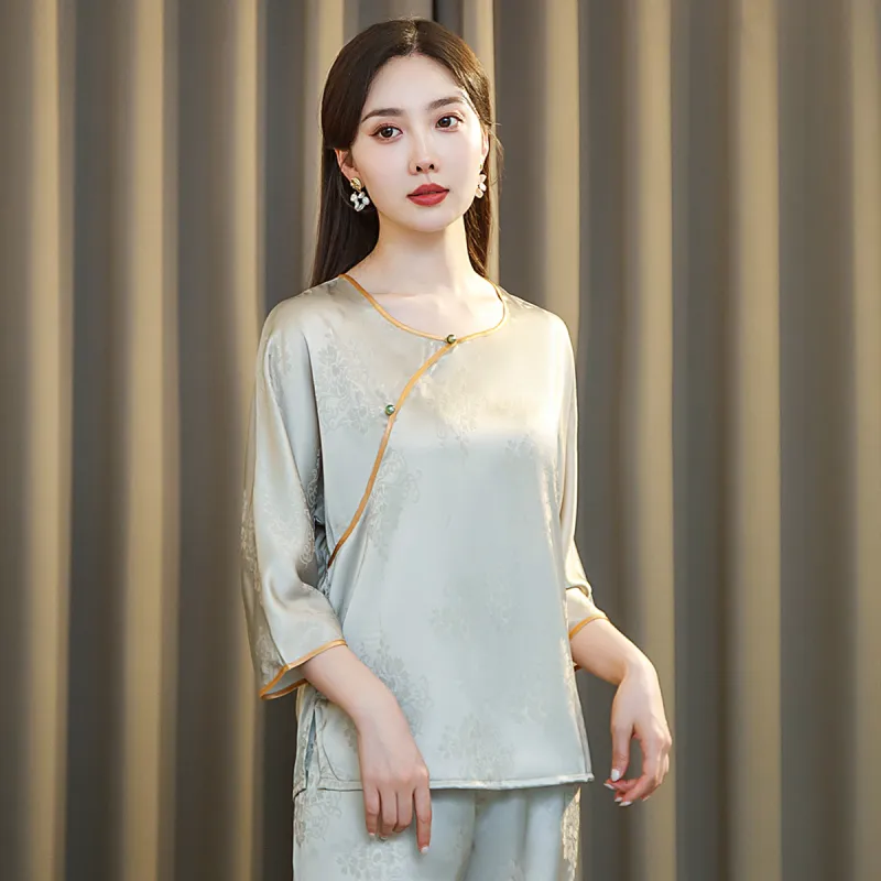 Shanghai Story Pajama Set Women's Champagne Gold-4