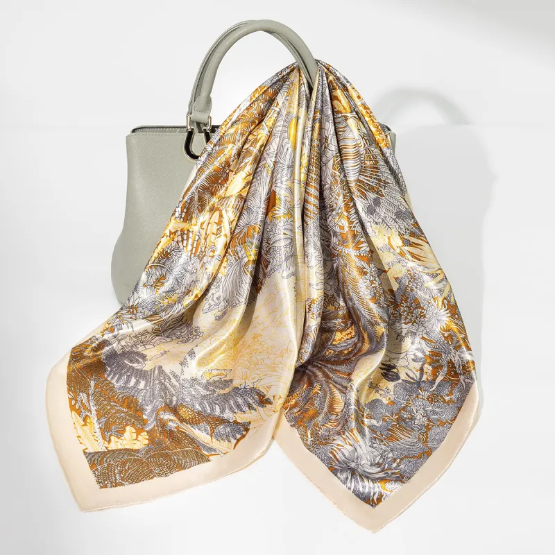 Shanghai Story 100% Polyester Silk Scarves Women's-7