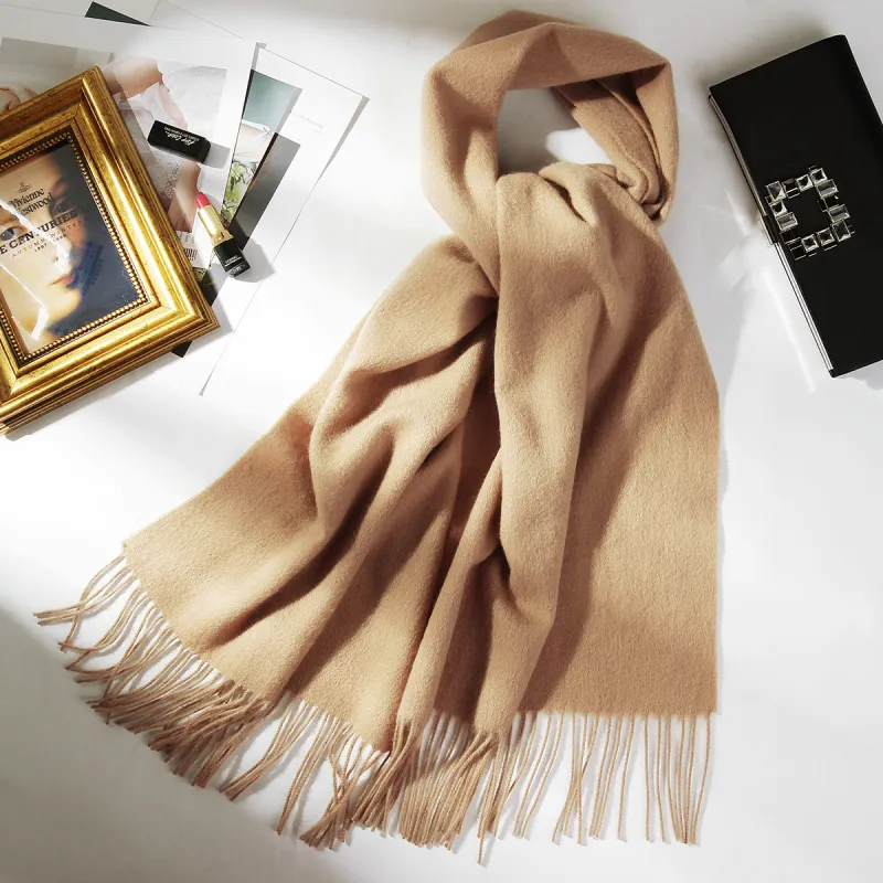 Shanghai Story 100% Sheep Wool Knit Scarves Unisex Multiple Colors-1