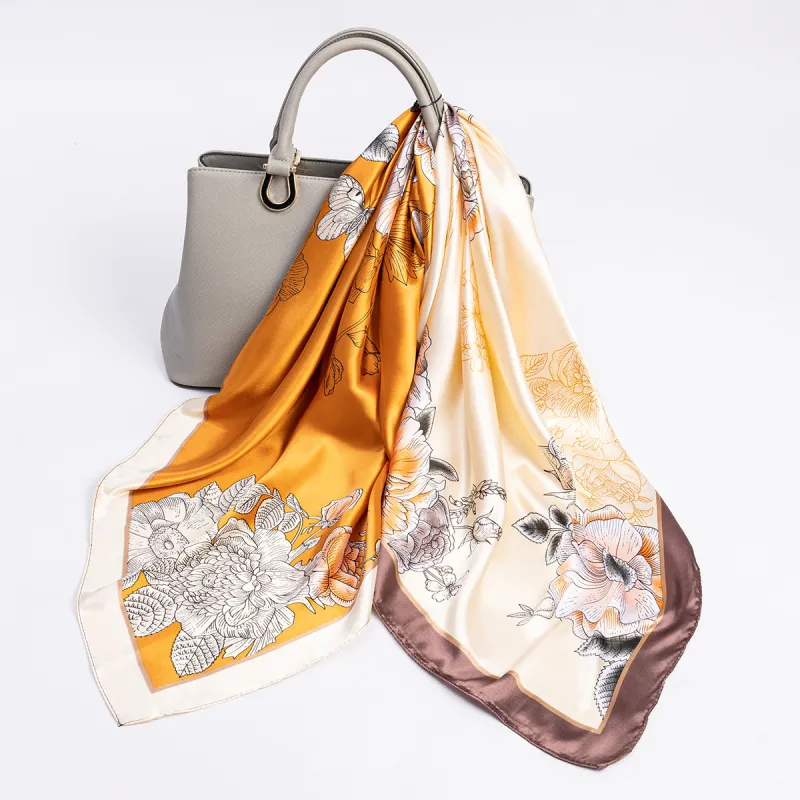 Shanghai Story 100% Polyester Silk Scarves Women's-21
