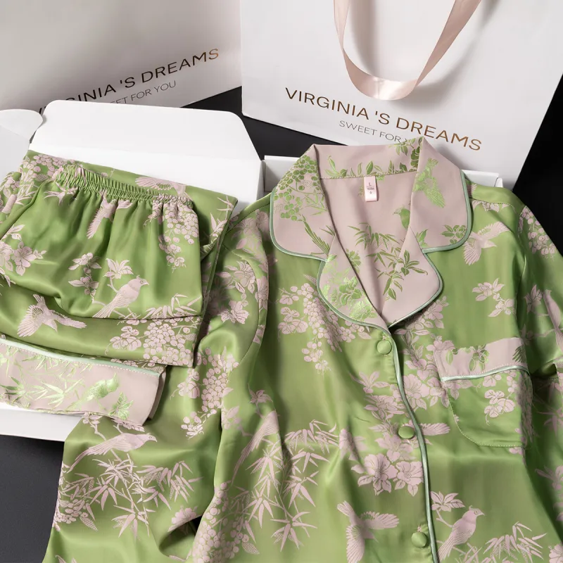 Shanghai Story Pajama Set Women's Grass Green-2