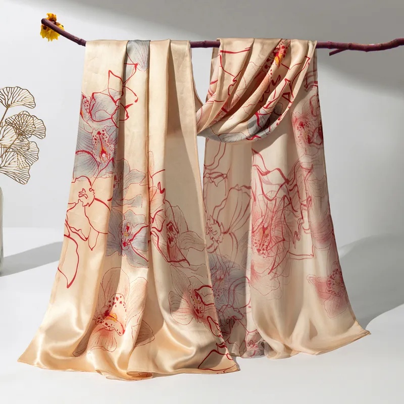 Shanghai Story 100% Mulberry Silk Scarves Women's Enchanted Dreams, Gift Box Set-77