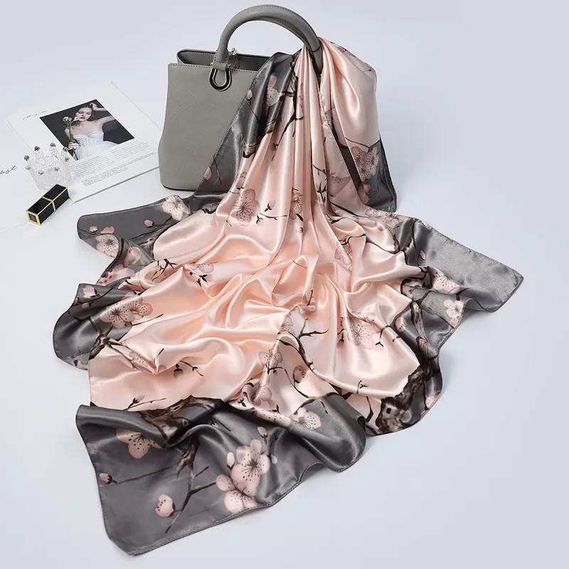Shanghai Story 100% Polyester Silk Scarves Women's-1