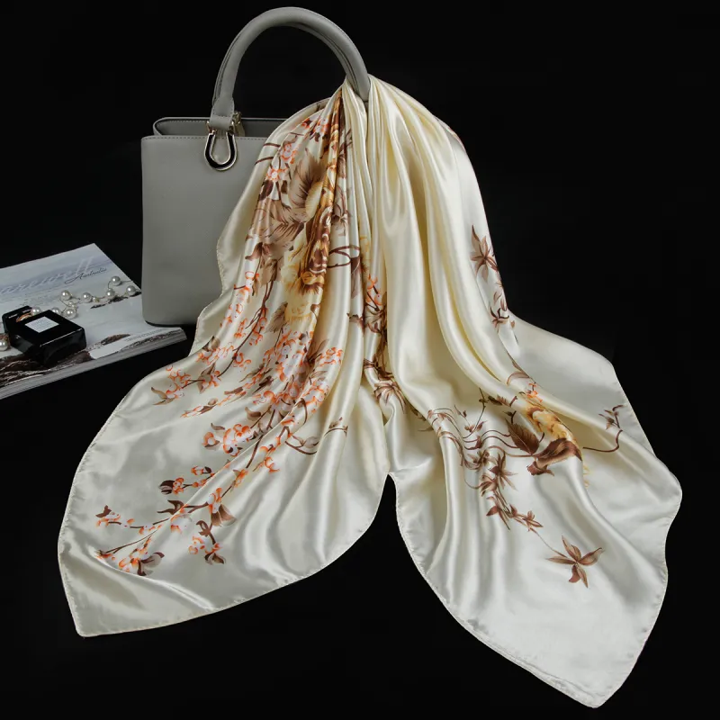 Shanghai Story 100% Polyester Silk Scarves Women's-32
