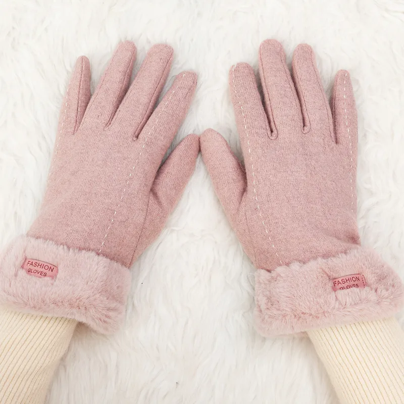 Shanghai Story Wool Blend Knit Gloves Women's-4