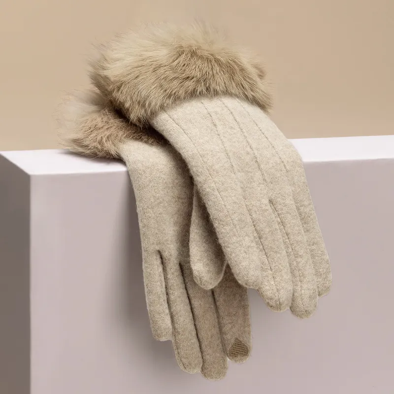 Shanghai Story Wool Blend Knit Gloves Women's 5 Colors-20