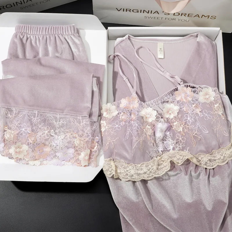 Shanghai Story Pajama Set Women's 3 Piece Set-15