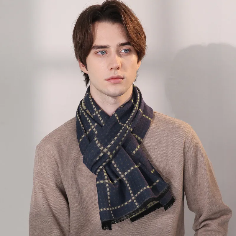 Shanghai Story Polyester Knit Scarves Men's-30