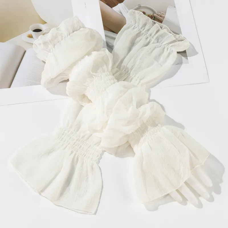 Shanghai Story 100% Polyester Sun Protection Sleeves Women's-1