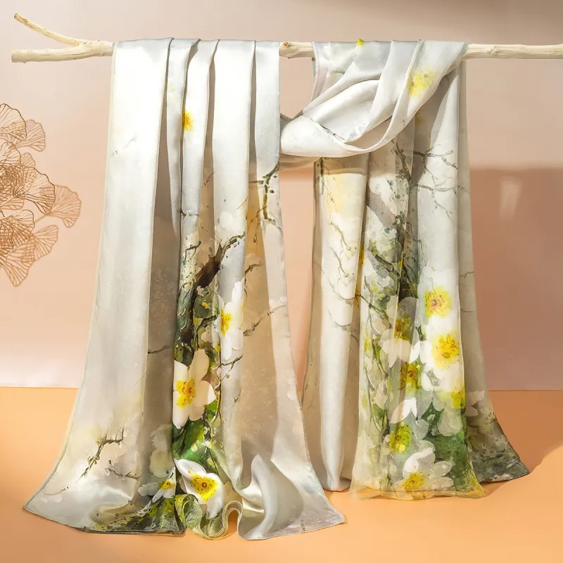 Shanghai Story 100% Mulberry Silk Scarves Women's Enchanted Dreams, Gift Box Set-21