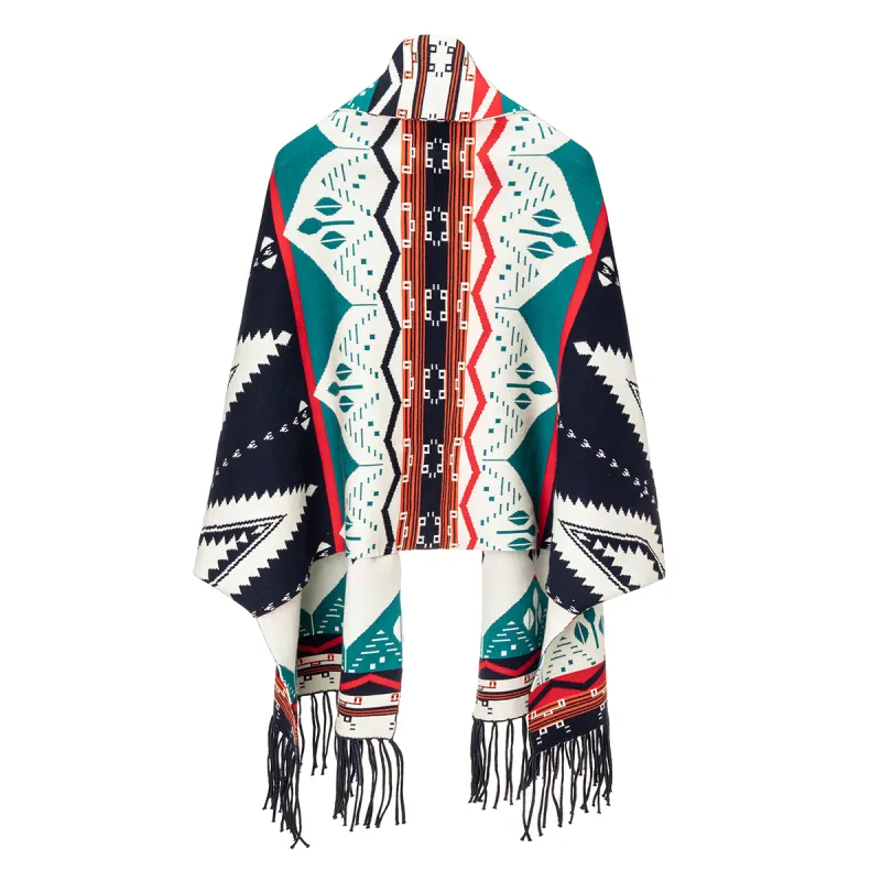 Shanghai Story Viscose Blend Shawls Women's 3 Colors Available For Selection-1